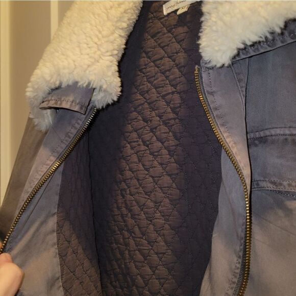 YOUNG FABULOUS & BROKE YFB Earhart Sherpa Collar Jacket Medium Cropped - Picture 7 of 9